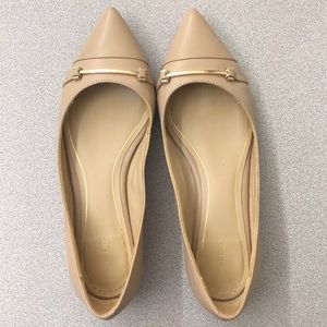 Also Beige Leather Flats